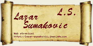 Lazar Šumaković vizit kartica